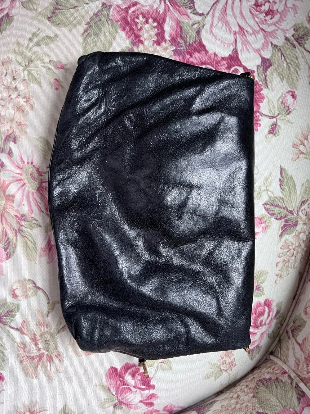 Tory Burch vintage black 🖤 glazed leather convertible bag 🖤